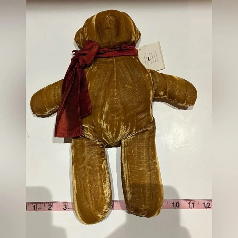 NWT Pottery Barn Gold Noel Bear